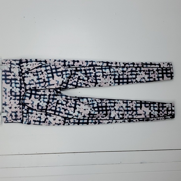 Sweaty Betty Super Sculpt Leggings Full Length Floral Check Side Pocket Womens M - Picture 5 of 11